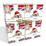 British Bulldog Personalised Christmas Wrapping Paper