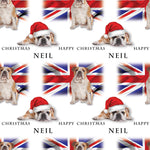 British Bulldog Personalised Christmas Wrapping Paper