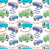 Campervan Personalised Birthday Wrapping Paper
