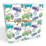 Campervan Personalised Birthday Wrapping Paper