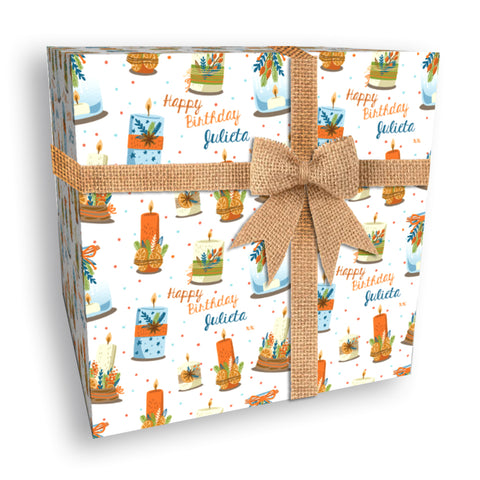 Candle Personalised Birthday Wrapping Paper