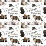 Cats Personalised Birthday Wrapping Paper