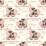 Cats Valentines Day Personalised Wrapping Paper
