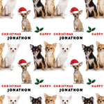 Chihuahua Dog Personalised Christmas Wrapping Paper
