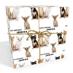 Chihuahua Dog Personalised Birthday Wrapping Paper