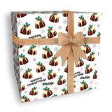Christmas Pudding Personalised Wrapping Paper