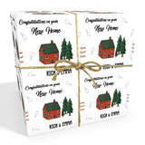 Congratulations New Home Personalised Wrapping Paper