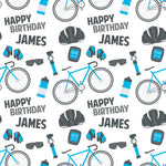 Cycling Personalised Birthday Wrapping Paper