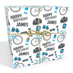 Cycling Personalised Birthday Wrapping Paper