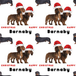 Dachshund Dog Personalised Christmas Wrapping Paper
