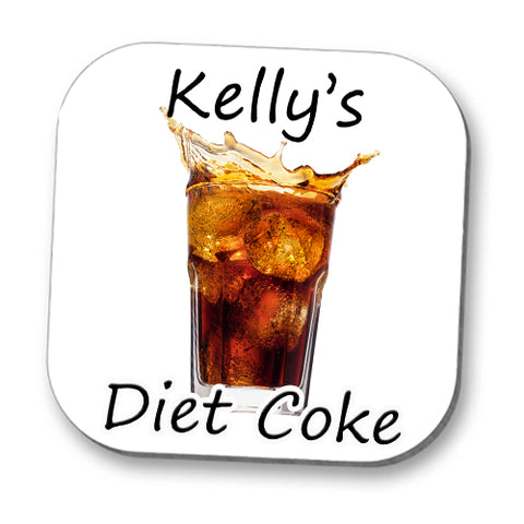 Personalised Diet Coke Drinks Coaster - Glossy Finish Coaster