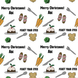 Christmas Dinner Personalised Wrapping Paper