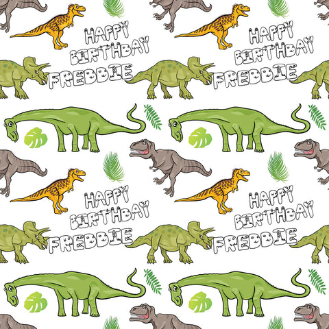 Dinosaurs Personalised Birthday Wrapping Paper