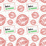 Do Not Open Until The 25th Red Stamps Personalised Wrapping Paper