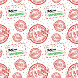Do Not Open Until The 25th Red Stamps Personalised Wrapping Paper