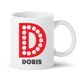 Dotty Initial Personalised Mug - Gloss Finish