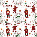 Nice List Elf Christmas Personalised Wrapping Paper