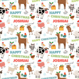 Farm Animals Personalised Christmas Wrapping Paper