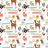 Farm Animals Personalised Christmas Wrapping Paper