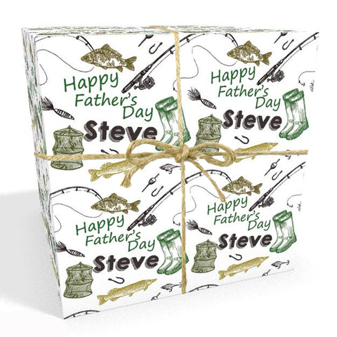 Fishing Father's Day Personalised Wrapping Paper