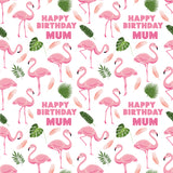 Flamingo Personalised Birthday Wrapping Paper