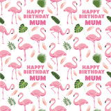 Flamingo Personalised Birthday Wrapping Paper