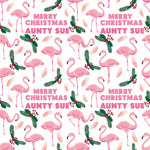Flamingo Personalised Christmas Wrapping Paper