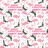 Flamingo Personalised Christmas Wrapping Paper