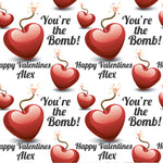 You're The Bomb Valentines Anniversary Personalised Wrapping Paper