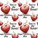 You're The Bomb Valentines Anniversary Personalised Wrapping Paper