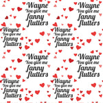Fanny Flutters Valentines Personalised Wrapping Paper
