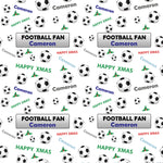 Football Fan Personalised Christmas Wrapping Paper