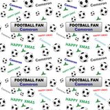 Football Fan Personalised Christmas Wrapping Paper