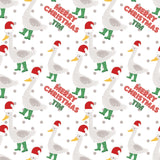 Geese Personalised Christmas Wrapping Paper