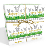 Geometric Bunny Easter Personalised Wrapping Paper