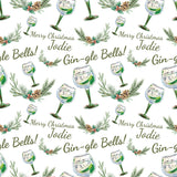 Gin-gle Bells Personalised Christmas Wrapping Paper