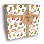 Gingerbread Biscuits Man Personalised Christmas Wrapping Paper