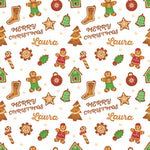 Gingerbread Biscuits Man Personalised Christmas Wrapping Paper