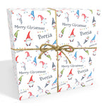 Gnomes Gonk Christmas Personalised Wrapping Paper