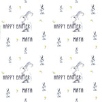 Grey Bunnies Easter Personalised Wrapping Paper