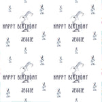 Grey Rabbits Personalised Birthday Wrapping Paper