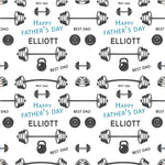 Father's Day Gym Dumbell Personalised Wrapping Paper