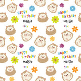 Hedgehogs Personalised Birthday Wrapping Paper