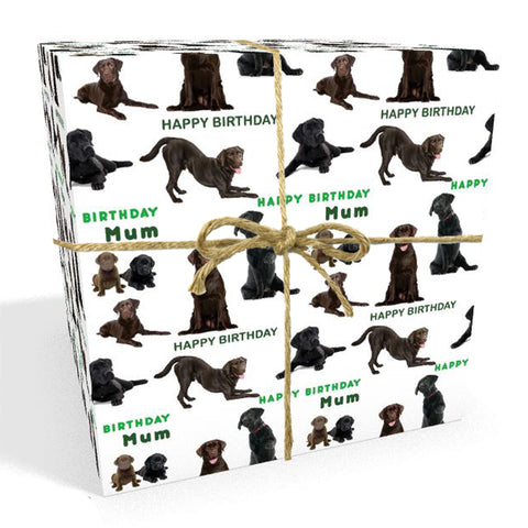 Labrador Dog Personalised Birthday Wrapping Paper