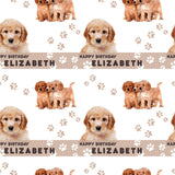 Labradoodle Dog Personalised Birthday Wrapping Paper