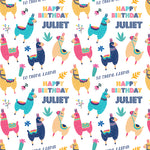 Llamas Personalised Birthday Wrapping Paper