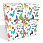 Llamas Personalised Christmas Wrapping Paper