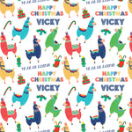Llamas Personalised Christmas Wrapping Paper