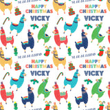 Llamas Personalised Christmas Wrapping Paper