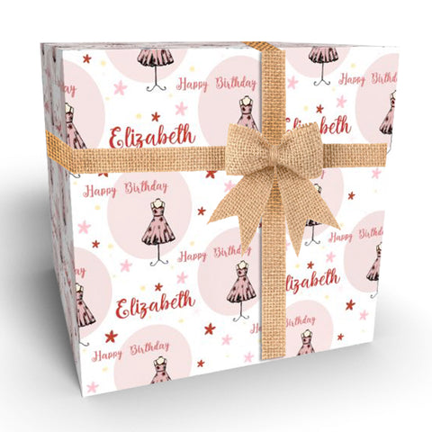 Mannequin Personalised Birthday Wrapping Paper